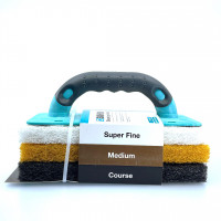 Set Dristi cu Burete / Tampon pentru curatare (1 maner, 3 baze), 250x120mm - BIHUI-CSPK4