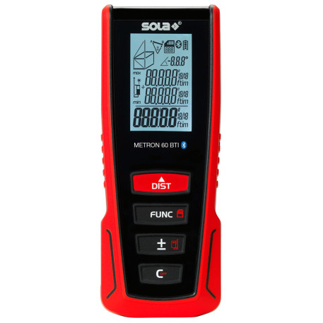 Telemetru cu laser roșu si bluetooth, Sola App - 60m, METRON 60 BTI - Sola-71027101 [1]