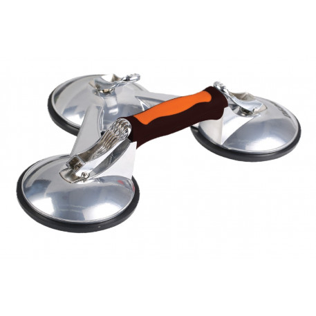 Ventuza tripla pt. gresie, sticla, faianta profesionala cu corp din Aluminiu Ø123mm, 160kg - CNO-ALUV3 [1]