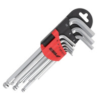 Chei hexagonale lungi cu bilă 1,5-10 mm set de 9 buc., CRV