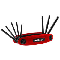 Chei torx T9-T40 set 8buc, CRV, innegrite Chei torx T9-T40 set 8buc, CRV, innegrite
