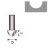 Freza semirotunda 8 D 3,97 H 6 R 2  mm [2]