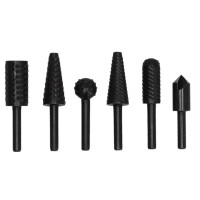 Set 6 piese de freze din metal și lemn, tijă 6 mm