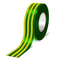 Bandă izolatoare electrică PCV galbenă-verde 19mmx10m Bandă izolatoare electrică PCV galbenă-verde 19mmx10m