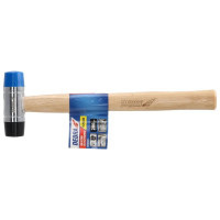 Ciocan pentru tablă 28mm, cap PU / Nylon, mâner hickory