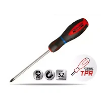 Şurubelnită în cruce Phillips PH2x100mm,otel S2,mâner din 3-materiale