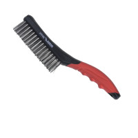 Perie de sârmă, 4 rânduri, oțel inoxidabil, 260 mm, mâner din două materiale