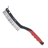 Perie de sârmă cu 3 rânduri   racletă, oțel inoxidabil, 340 mm, mâner din două materiale