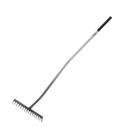 Greblă cu 16 din?i întărită coadă îndoită din metal Greblă cu 16 din?i întărită coadă îndoită din metal