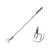 Cutivator cu trei dinti cu coadă din metal pentru grădină, 128cm Cutivator cu trei dinti cu coadă din metal pentru grădină, 128cm
