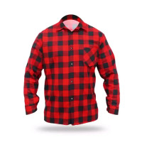 Cămaşă din flanelă rosu, dimensiune L, 100% bumbac