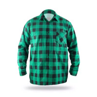 Cămaşă din flanelă verde, dimensiune M, 100% bumbac Cămaşă din flanelă verde, dimensiune M, 100% bumbac