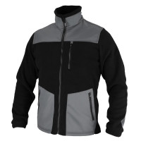 Bluză polar cu insertii 280g/m2,mărime.XXL, negru-gri