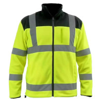 Bluză polar reflactorizantă 280g/m2,mărim.S, galbenă-neagră Bluză polar reflactorizantă 280g/m2,mărim.S, galbenă-neagră