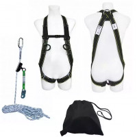 Set de lucru pe acoperiş:centuri de sigurantă tip ham,frânghie de 15m,dispozitiv autoblocant Set de lucru pe acoperiş:centuri de sigurantă tip ham,frânghie de 15m,dispozitiv autoblocant