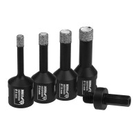 Set de coroane diamante de 6,8,10,12mm, adaptor HEX Set de coroane diamante de 6,8,10,12mm, adaptor HEX