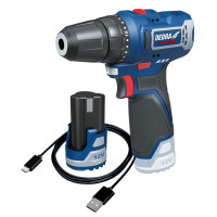 Set 12V DED7330 burghiu+DED7300 USB/C+DED7320 2,0Ah
