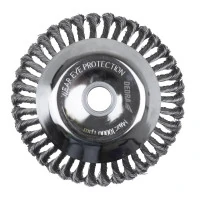 Perie de sârmă pentru motocoasă pe benzină, dură, 200 mm Perie de sârmă pentru motocoasă pe benzină, dură, 200 mm