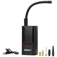 Pompă de aer 2x2000mAh, powerbank, wireless, 3 valve diferite Pompă de aer 2x2000mAh, powerbank, wireless, 3 valve diferite