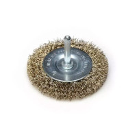 Perie de disc din sarma alama 100mm cu bolt Perie de disc din sarma alama 100mm cu bolt