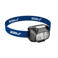 Lanternă frontală 650lm, lumină albă, lumină roșie, baterie 1800mAh
