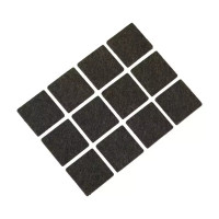 Tampoane din pâslă autoadezive set 12buc., pătrat 25mm, marou Tampoane din pâslă autoadezive set 12buc., pătrat 25mm, marou