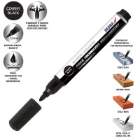 Marker industrial permanent negru, rotund, 2 buc Marker industrial permanent negru, rotund, 2 buc