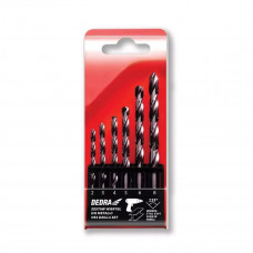 Set de 6 burghii pentru metal;HSS;Otel 4341;135°; 2*49,3*61,4*75,5*86,6*93,8*117mm Set de 6 burghii pentru metal;HSS;Otel 4341;135°; 2*49,3*61,4*75,5*86,6*93,8*117mm
