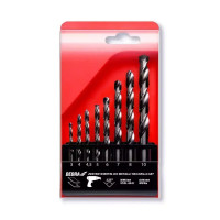 Set de 6 burghii pentru metal;HSS;Otel 4341;135°; 3*61,4*75,4.5*80,5*86,6*93,7*109,8*117,10*133mm Set de 6 burghii pentru metal;HSS;Otel 4341;135°; 3*61,4*75,4.5*80,5*86,6*93,7*109,8*117,10*133mm