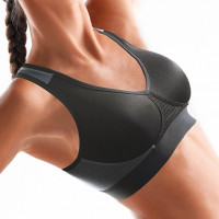 Bustiera cu bretele incrucisate, Gri-Negru,70B