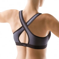 Bustiera cu bretele incrucisate, Gri-Negru,85C