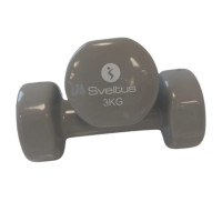 Set gantere aerobic epoxy de 2x3 kg, Sveltus, gri