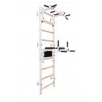 Spalier BenchK 732W, cu bara de tractiune convertibila din otel cu 6 manere si suport pentru spate Spalier BenchK 732W, cu bara de tractiune convertibila din otel cu 6 manere si suport pentru spate