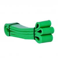 Banda elastica de antrenament, Power Band, Verde, Rezistenta 22.7 - 54.4kg