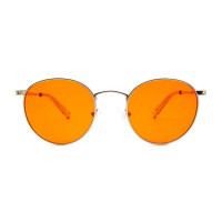 Ochelari cu lentile portocalii, anti lumină albastră – Mesi Silver Orange, Filter Optix