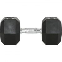 Ganteră hexagonală cauciucată, ATX® Professional, 1 kg - 50 kg, 27,5 kg