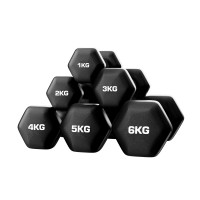 Gantere Hexagonale Neopren Negre OK1001B – Antiderapante, 1–10 KG, 9kg