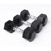 Gantere Hexagonale Profesionale din Cauciuc – Seturi 5-50kg, 32.5kg