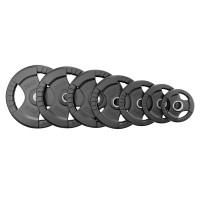 Discuri olimpice cauciucate cu inel din otel 1.25-25 kg, TheWay Fitness, 15kg