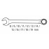 Chei combinate cu clichet, 8-19 mm, set 12 buc in husa textila [14]
