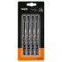 Marker de constructie gros, negru, permanent, rezistent la apa, lac, aluminiu, 4 buc. [2]