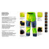 Pantaloni de lucru cu vizibilitate ridicata, softshell, galben, marimea M [2]