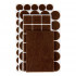 Set 106 pastile adezive/opritoare, diverse forme-maro [3]