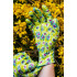 Manusi de gradina cu nitril, design floral, 8 