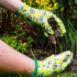 Manusi de gradina cu nitril, design floral, 9 