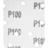 Hartie de slefuit cu suport Velcro delta 140 x 140 x 80 mm, K100, 5 buc, cu gauri [8]