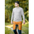 Tricou cu maneca lunga, gri, marimea L [4]