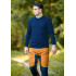 Tricou cu maneca lunga, albastru marin, marimea XXXL [4]