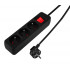 Prelungitor 1.5m, 3x1.5mm2, 3G, negru, ON/OFF [5]