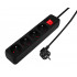 Prelungitor 1.5m, 3x1.5mm2, 4G, negru, ON/OFF [5]